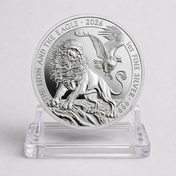 Verenigd Koninkrijk. 2 Pounds 2026 – Lion and Eagle Ag999 1