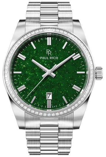 Paul Rich Legacy Aventurine Silver Green LEG09 horloge, Sieraden, Tassen en Uiterlijk, Horloges | Heren, Overige merken, Staal