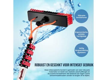 Aqualita® Telescopische Wasborstel 7.2M - Telescoopsteel, Verzenden, Nieuw