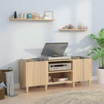 vidaXL Platenkast Sonoma Eiken 121x38x48 cm Bewerkt Hout, Huis en Inrichting, Kasten | Overige, Verzenden, Nieuw