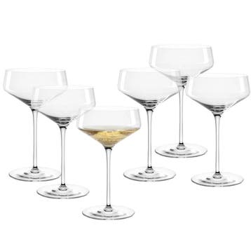 Leonardo PUCCINI Champagnecoupe 350ml set/6 — nieuw, Nieuw