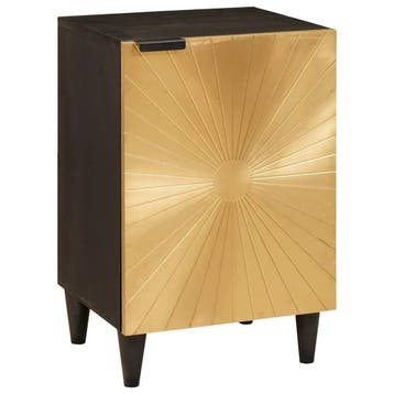 Badkamerkast zwart/goud, modern & stijlvol - Retourkoop, (Half)hoge kast, Minder dan 50 cm, Ophalen of Verzenden, Zo goed als nieuw