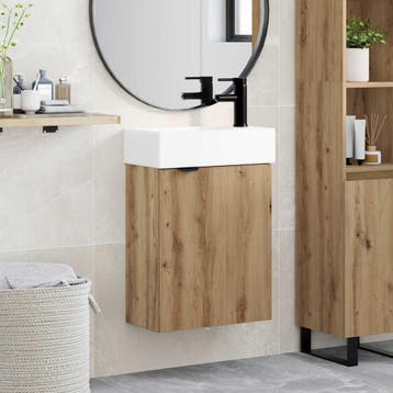 vidaXL Badkamermeubel met kraan Artisanaal eiken 45,5 x 22,5, Huis en Inrichting, Verzenden, Nieuw