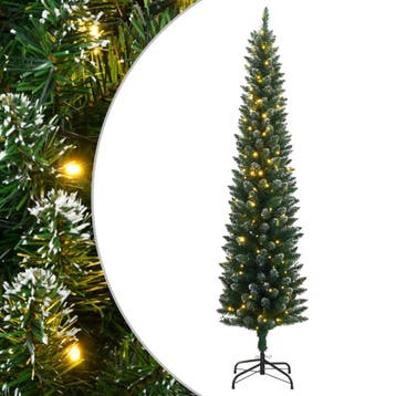 vidaXL Kunstkerstboom smal met 300 LEDs 180 cm, Diversen, Verzenden, Nieuw