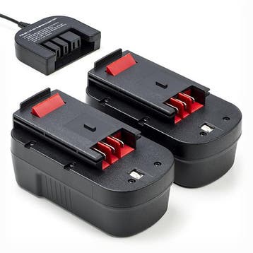 2x Black & Decker A1718 / A18 / HPB18, 123accu huismerk, Verzenden, Nieuw