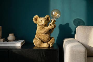 Tafellamp KOALA 30cm gouden sculptuur - 48003, Ophalen of Verzenden, Nieuw