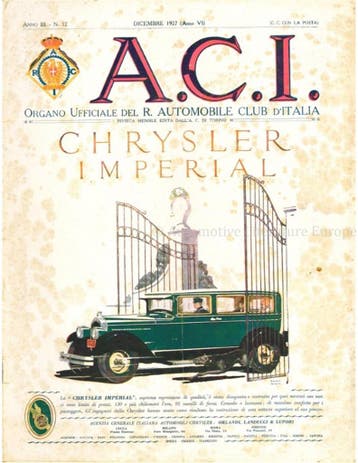 1927 A.C.I. (ORGANO UFFICIALE DELLAUTOMOBILE CLUB