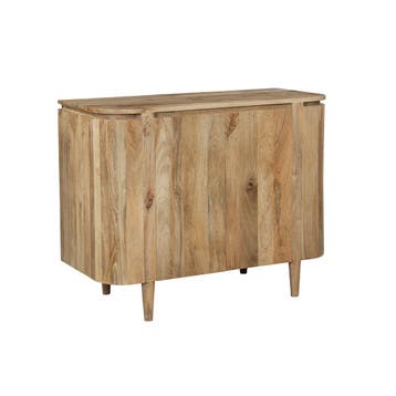 Dressoir Mangohout Ovalis 100 cm, Verzenden, Nieuw, Overige houtsoorten, Industriële meubels