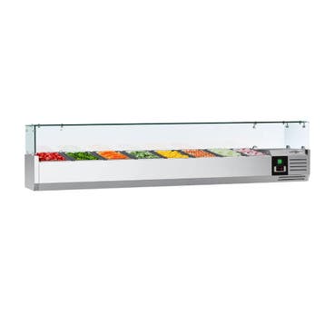GGM Gastro | Opzetkoelvitrine PREMIUM - 1800x395mm - 8x GN |, Verzenden