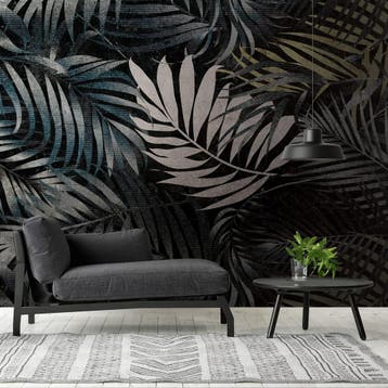 Profhome 382381-GU Fotobehang jungle mat zwart grijs 3,71 m, Huis en Inrichting, Stoffering | Behang, Verzenden