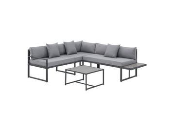 Veiling - Loungeset Tropez - 4 persoons - donkergrijs, Nieuw