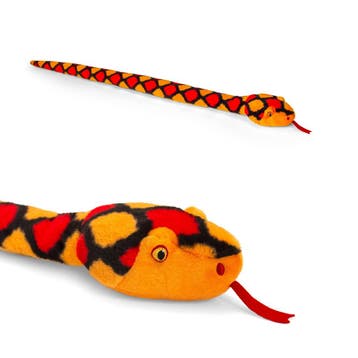 Keel Toys slang knuffel - rood pluche - 100 cm - reptiel, Verzenden, Nieuw