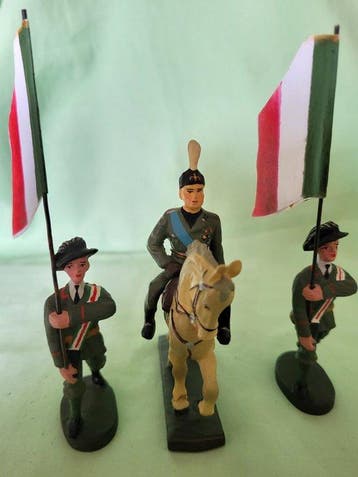 Lineol, Elastolin, Andere - Figuur - Faschist Mussolini mit, Nieuw