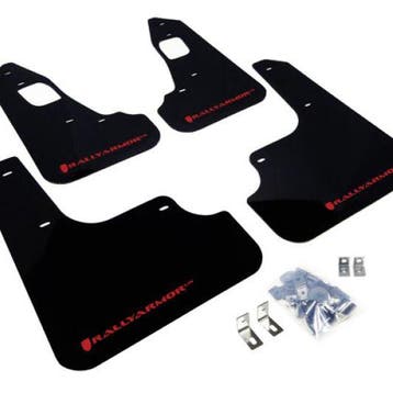 Rally Armor 08-17 Mitsubishi EVO X Black UR Mud Flap w/ Red, Ophalen of Verzenden, Nieuw