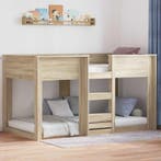 vidaXL Bunk Bed voor Kinderen Sonoma Eiken 80 x 200 cm, Verzenden, Nieuw, Bruin, Hout