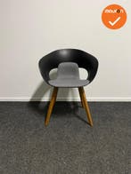 Skandiform Deli vergaderstoel - Grijs/zwarte stoel met houte, Vergader- of Presentatieruimte, Ophalen of Verzenden, Gebruikt, Stoel