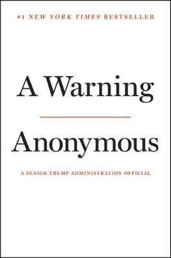 A Warning - Anonymous 9781538718469, Boeken, Taal | Engels, Gelezen, Verzenden