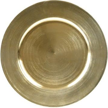 Onderbord Rond Goud Groot 40 cm, Ophalen of Verzenden, Nieuw