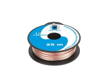 CCA luidsprekerkabel - 2 x 1.00mm - 25 meter op rol, Ophalen of Verzenden, Nieuw