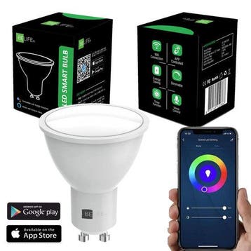 Smart GU10 LED Lamp - Slimme Lampen - Dimbaar - RGB, Verzenden, Nieuw