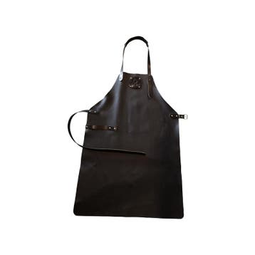 OFYR Leren Schort Zwart - Barbecue accessoire, Tuin en Terras, Nieuw