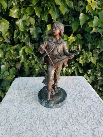sculptuur, violinista - 0 cm - Marmer