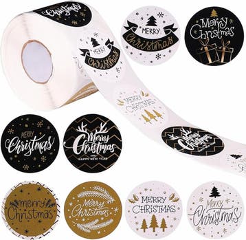 500 Kerst Stickers Op Rol - 2.5cm - Kerststickers -, Verzenden, Nieuw