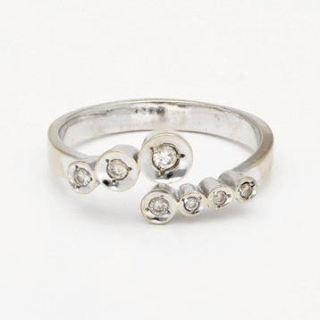 Ring - 14 karaat Witgoud Diamant (Natuurlijk), Nieuw