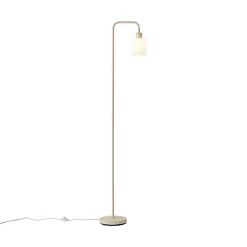 Scandinavische vloerlamp beige met wit glas - Wisp, Verzenden, Nieuw, Japandi