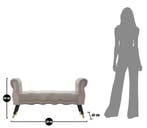 BANKJE PARIJS GRIGIA/GOUD CM 120X40X60, Ophalen of Verzenden, Nieuw