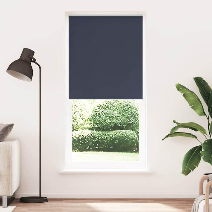 vidaXL Rolgordijn verduisterend 84,4 x 230 cm stofbreedte 80, Huis en Inrichting, Stoffering | Gordijnen en Lamellen, Blauw, Nieuw
