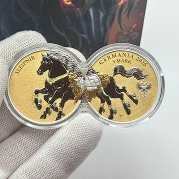 Duitsland. 5 Mark 2026 – Beasts: Sleipnir Geminus – 2 × 1 oz