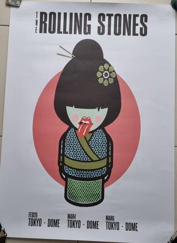 Anonymous - Poster Rolling Stones concierto Tokyo Japón Tour