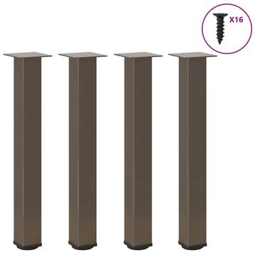 vidaXL Console tafelpoten 4 st 72-74 cm staal naturel, Huis en Inrichting, Tafelonderdelen, Verzenden, Nieuw