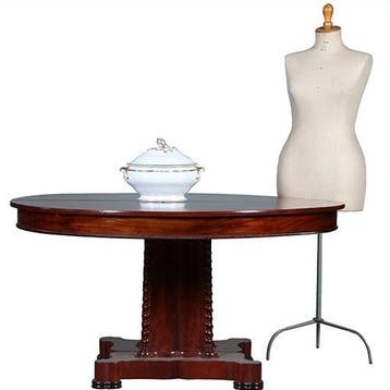Ronde vroeg Biedermeier coulissentafel tot 12 max 14 persone, Antiek en Kunst, Antiek | Meubels | Tafels, Ophalen of Verzenden