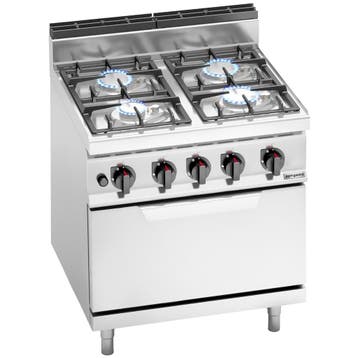 GGM Gastro | Gasfornuis - Lorenzo 700 - 29,3 kW - 4 pits - |, Verzenden