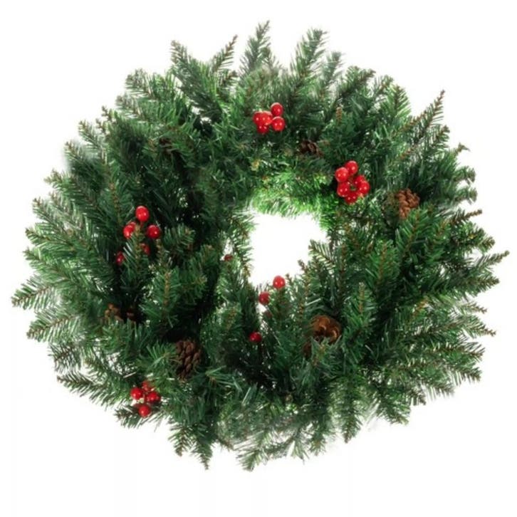 Ruhhy Grote Kerstkrans 60cm - Stijlvol en Duurzaam voor D..., Diversen, Kerst, Nieuw, Ophalen of Verzenden