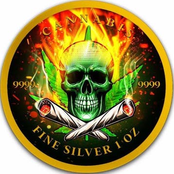 Tsjaad. 5000 Francs 2024 1 oz Chad Cannabis Green Smoker