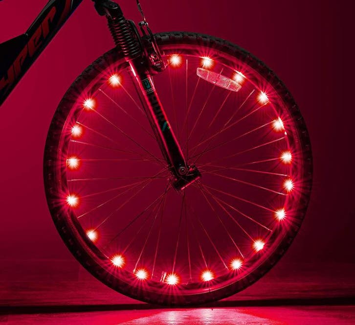 LED fietswiel verlichting - 20 LED - Rood, Fietsen en Brommers, Fietsaccessoires | Fietsverlichting, Verlichtingsset, Nieuw, Batterij