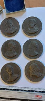 Nederland. Lot 6 penningen van Begeer. Serie Prinsen en