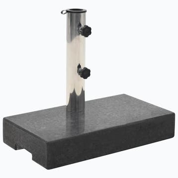 vidaXL Parasolvoet rechthoekig 25 kg graniet zwart, Tuin en Terras, Verzenden, Nieuw, Minder dan 1 meter, Parasolvoet