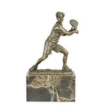 A BRONZE SCULPTURE OF A TENNIS-PLAYER (Beeldjes - Decoratie), Verzenden, Nieuw