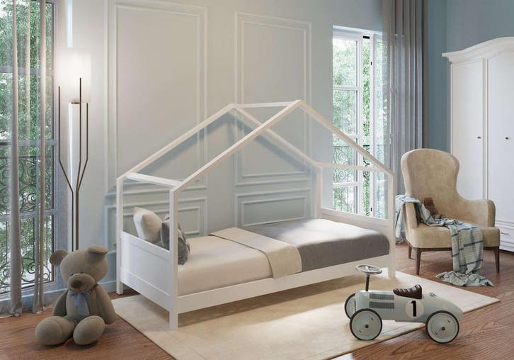 Huisbed Kinderbed 90x200 | Massief Hout | Nieuw | Scherpe..., Kinderen en Baby's, Kinderkamer | Bedden, 85 tot 100 cm, 180 cm of meer