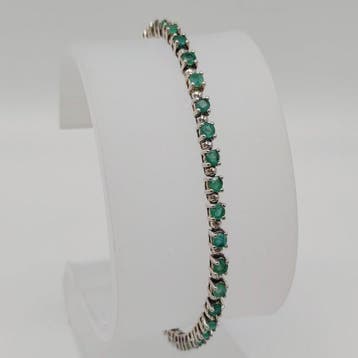 Zonder minimumprijs - Tennis armband Zilver - 2.20ct. tw., Sieraden, Tassen en Uiterlijk, Antieke sieraden