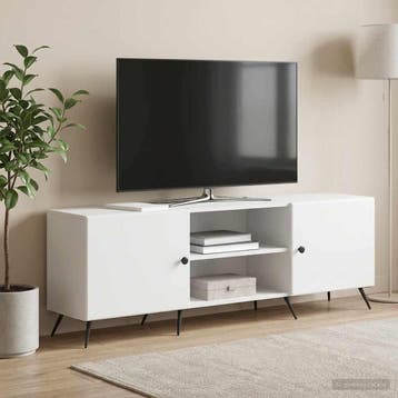 vidaXL TV-kast 150 x 31 x 50 cm Wit Bewerkt hout, Minder dan 50 cm, Verzenden, Nieuw, Minder dan 100 cm