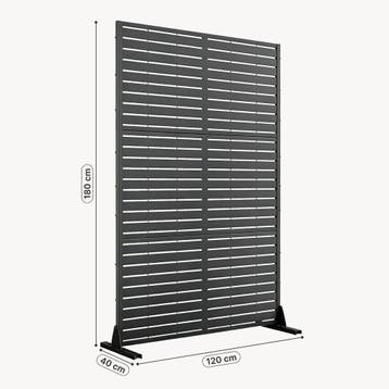 Scheidingswand Nodepp privacyscherm 180x120x40 cm antracietg, Verzenden, Nieuw