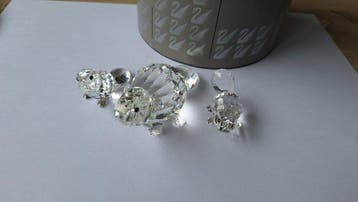 Swarovski - Beeldje - Bever familie (moeder met 2 jongen)