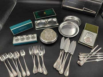 Tafelservies - Zilver, Verzilverd, Staal, Glas, Antiek en Kunst