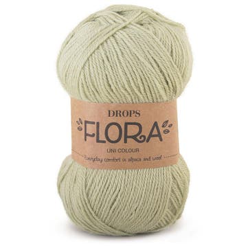 DROPS Flora Uni Colour - 16 pistache - Wol Garen, Ophalen of Verzenden, Nieuw