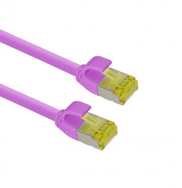 Ultra slim Patchkabel S/FTP Cat 6A Magenta 10 M, Ophalen of Verzenden, Nieuw